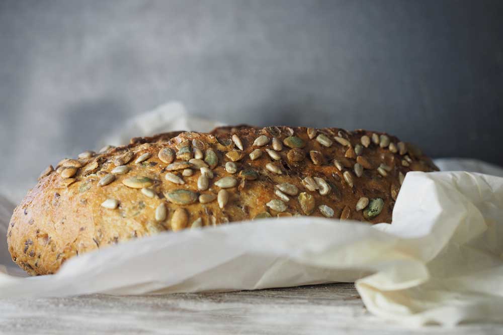 Brot mit Kuerbiskernen