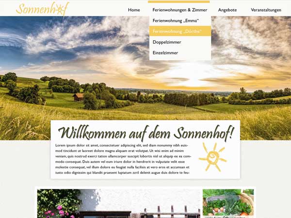 Webentwurf für Bauernhof