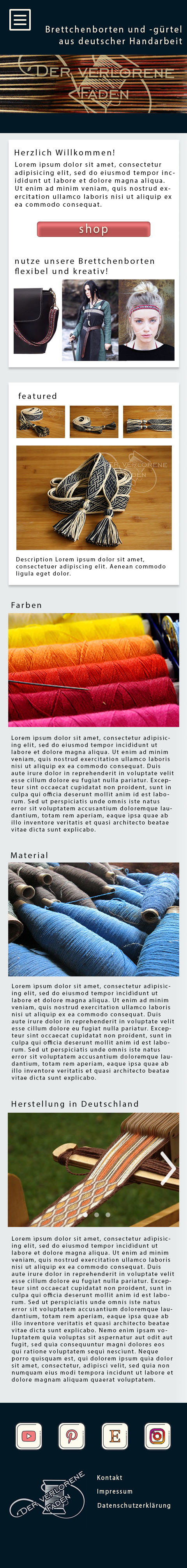 Webentwurf Mobilversion